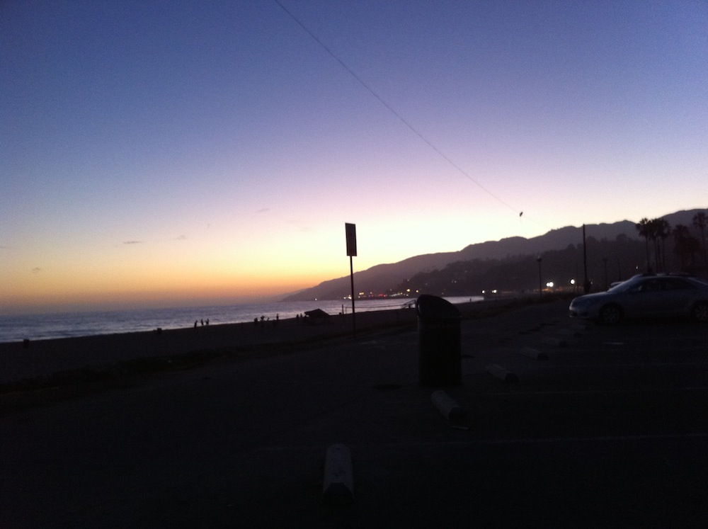 Sunset over California
