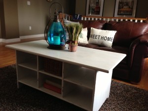 Ikea coffee table after Annie Sloan Chalk Paint